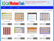 Tablet Screenshot of excelworkouttools.com